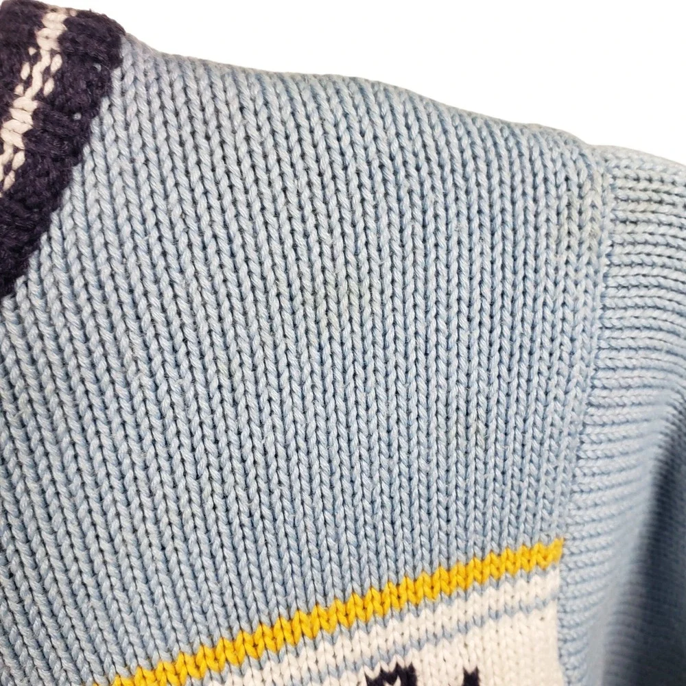 Vintage Gymboree Boys Sweater Kids Blue‎ Snowflake Knit 5 Christmas